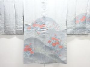 未使用品　花模様刺繍絵羽道行コート